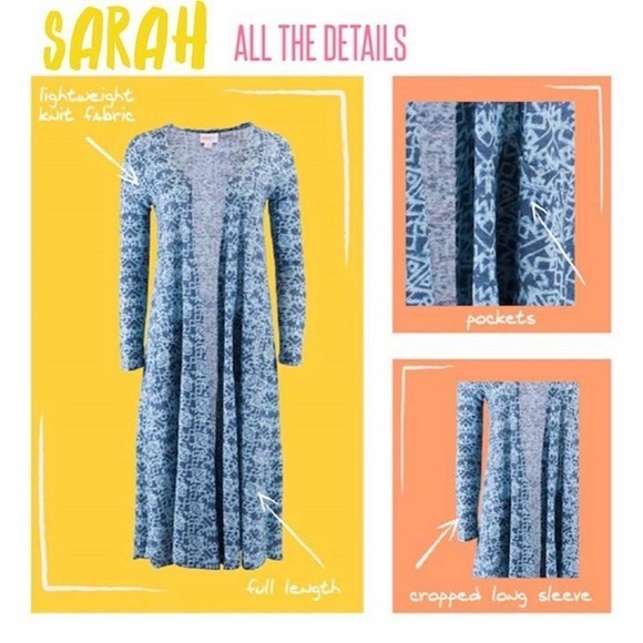 LulaRoe Sarah Long Open Floral Cardigan - Picture 8 of 9